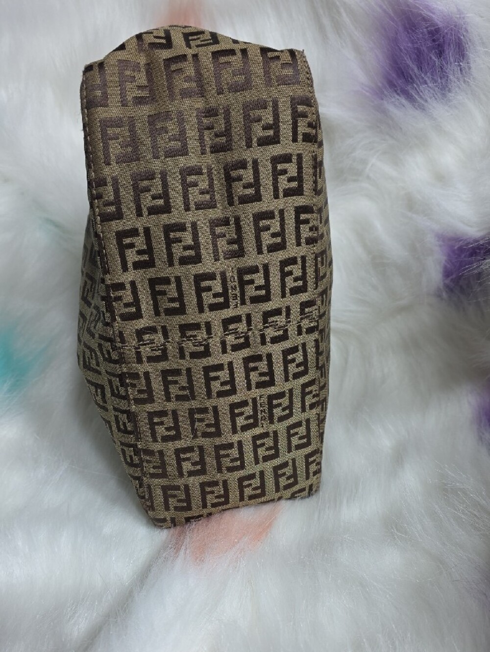 Authentic Fendi Brown Zucca Monogram Shoulder Pochette - Picture 2 of 6
